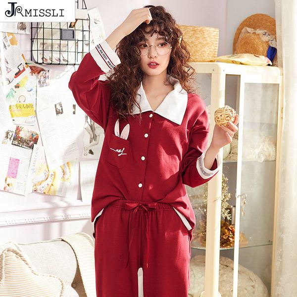 

jrmissli winter women pyjamas sets letter pajamas cotton sleepwear suit thick warm nightgown female lovely homewear, Blue;gray