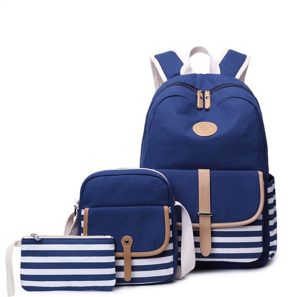 

2019 new simple fashionable women travel canvas schoolbags printed backpacks computer school bag teenage casual feminine satchel