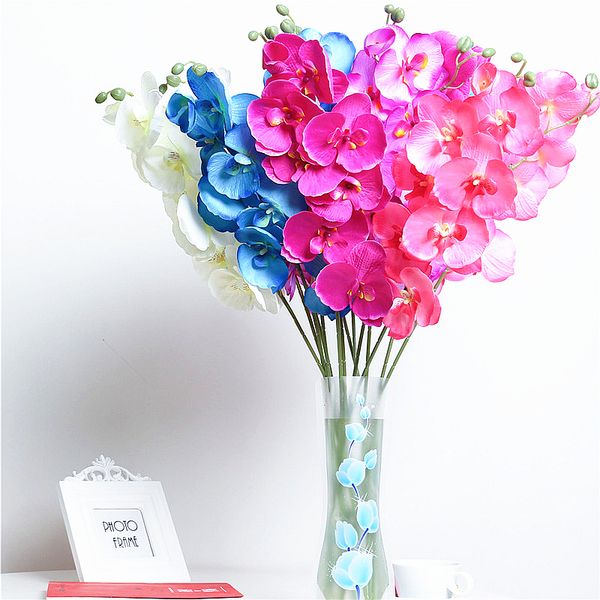 

plastic cloth orchid artificial flowers diy butterfly orchid party flower bouquet wedding home decor gift pet supplies