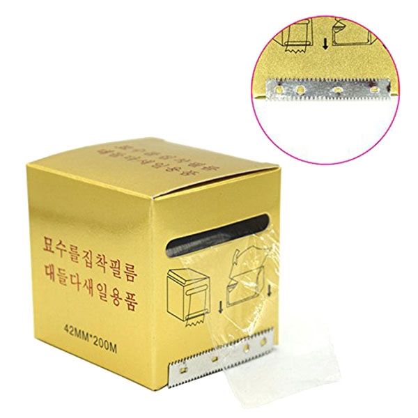 

botique-disposable eyebrow tattoo plastic wrap preservative film,make up supplies wrap cover tape roll kitchen storage organization