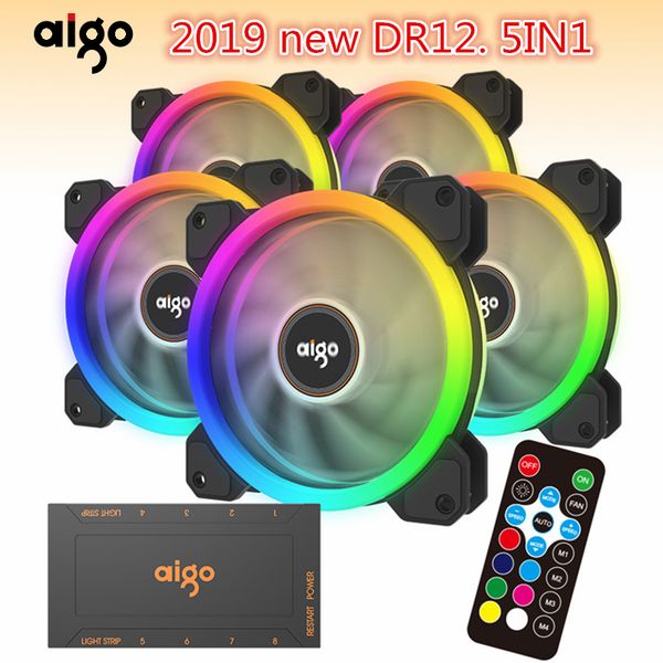 Computer Case PC RGB Cooling Fan Adjust LED 120mm Silent Cooler Remote Control