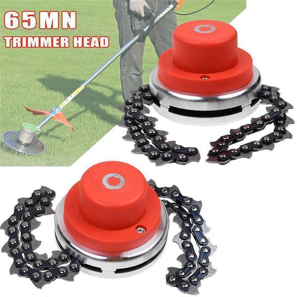 

universal trimmer head chain cutter garden grass trimmer head upgrade with chain for lawn mower replacement part accessories