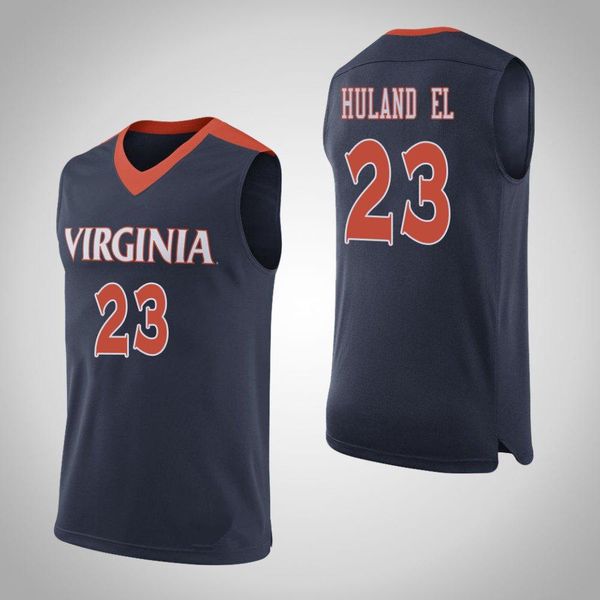 

aliyah huland el youth virginia cavaliers bryant stith austin katstra barry parkhill amandine toi navy stitched college basketball jersey, Black