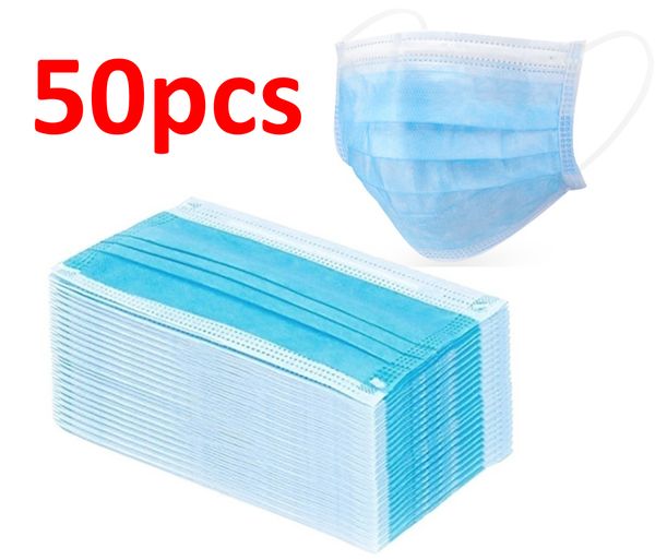 

DHL FREE SHIPPINGDisposable Face Mask IN STOCK FREE SHIPPING! 3-ply Non Woven Anti-dust Safe Protective Masks for Adult with Elastic Earloop