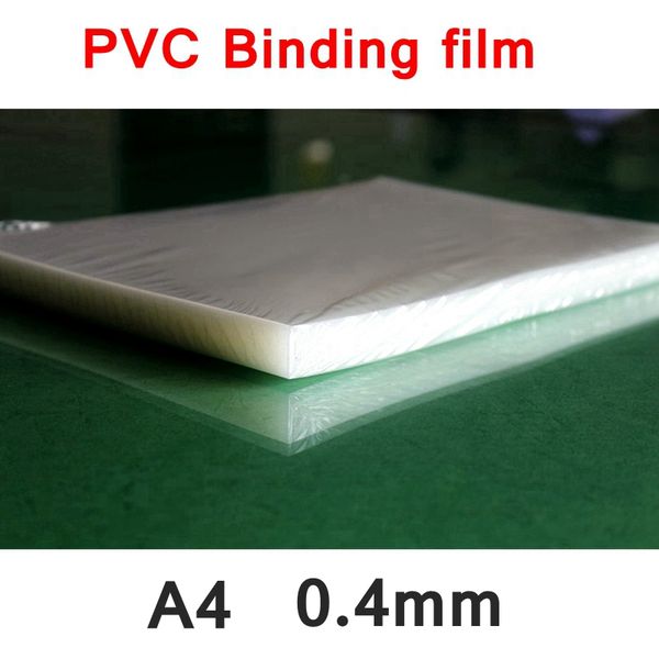 

50pcs/lot pvc binding film a4 210x297mm comb binding machine suppliers 0.4mm a4 transparent covers