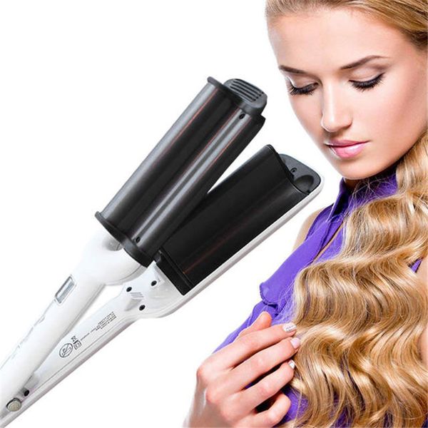 

new 2019 professional electric hair curler with infrared anion triple barrel hair care curling iron hair wave styling tools