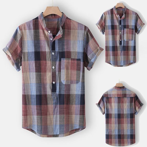 

feitong summer hawaiian style men's short sleeve print shirt vacation plus size casual button down loose shirt comfort, White;black