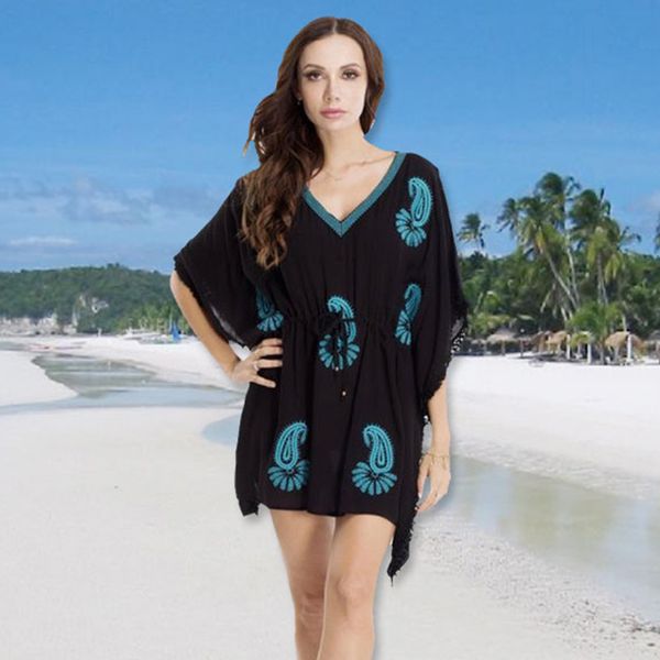 

sets black embroidered beach is prevented bask in a bikini with a bathing suit blouse seaside holiday short skirt girl, Blue;gray