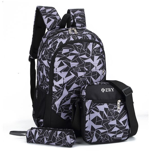 

fashion men backpack for lap15"usb port waterproof travel backpack large capacity college student school 3pcs/set