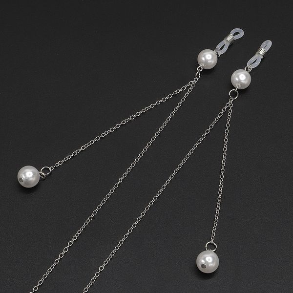 

pearl hanging pearl glasses chain necklace presbyopia anti-drop anti-drop glasses rope eye hanging rope, Blue