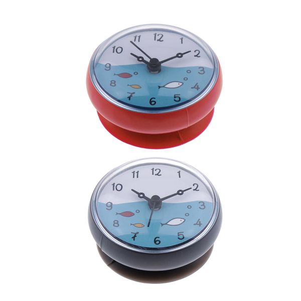 

2pcs душ ванная часы водонепроницаемый мини ванна часы настенные влагостойкий