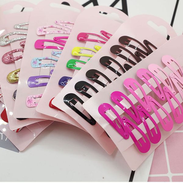 

10 PCS New Lovely Cartoon Metal Candy Color Girls Hairpins Hair Clip Kids Headwear Children Accessories Baby BB Clips