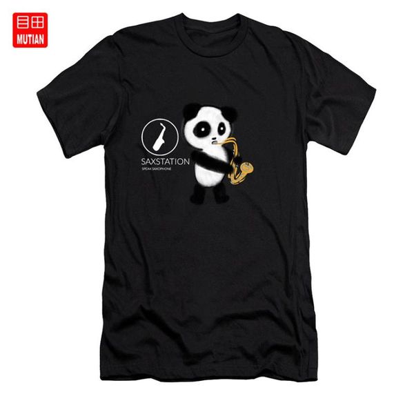 

панда играет на саксофоне футболка панда саксофон саксофон, White;black
