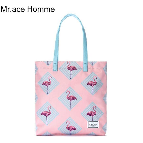 

mr.ace homme waterproof fabric shopping tote bag women shoulder handbags for girl