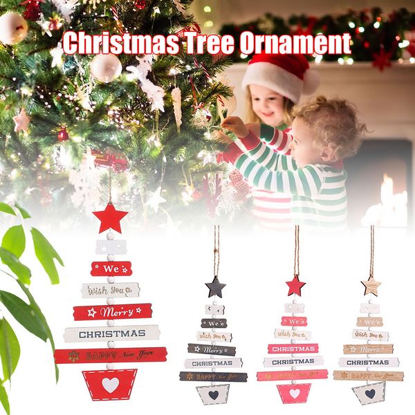 

christmas tree ornaments christmas decorations color wooden tree door pendant fas6