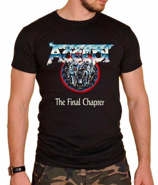 

accept rock band mens t-shirt, White;black