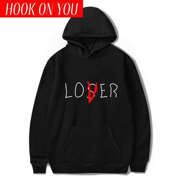 

lover loser printed hoodys hoodie vintage vogue ullzang mens hodies autumn winter hoodies sweatshirt fleece street for women men, Black