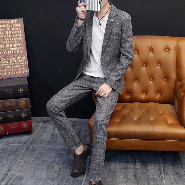 

досуг костюм мужской костюм slim fit красивый один комплект небольшой ночной клуб прическа учитель пальто тренд, White;black