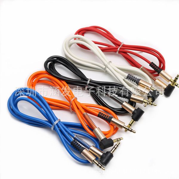 

1m 90 degree angle 3.5mm jack aux cable male to male stereo audio line cable for mp3 mp4 speaker headphone pc