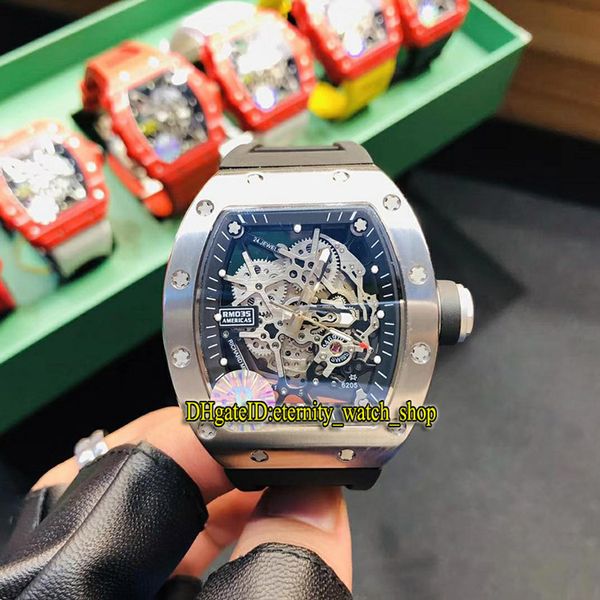 

r top version rm 035 america5 корпус из стали 316l скелет циферблат japan nh automatic rm035 мужские часы сапфировый каучуковый ремешок спор, Slivery;brown
