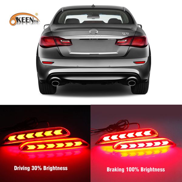 

for infiniti q70 qx30 q60 qx80 q30 jx led tail light fog lamp led rear bumper reflector light braking daytime running lights