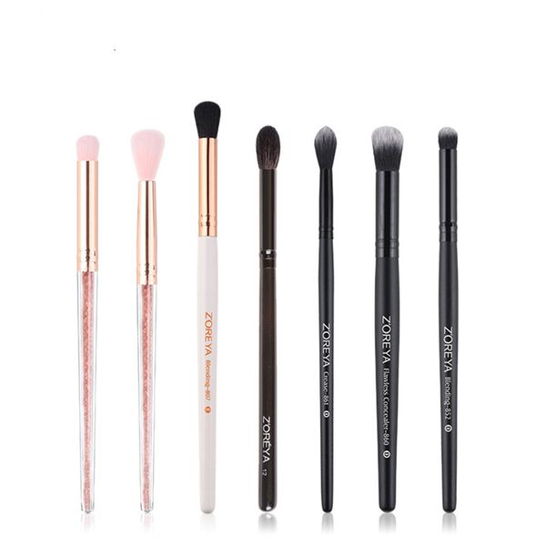 

7 style eye makeup brushes multiple sizes nylon eye shadow brush professional makeup tools eyeshadow blending brush