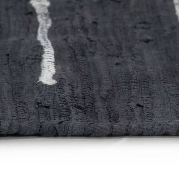

chindi rug hand woven 80x160 cm cotton anthracite wall stickers