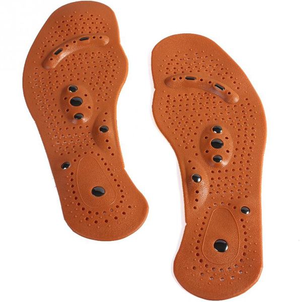 

clean health foot feet care magnetic therapy massage insole shoe boot thenar pad, Black