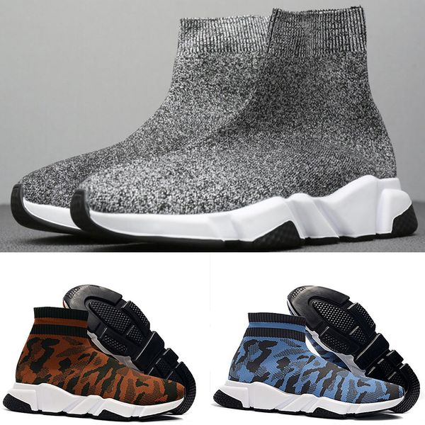 

new speed sock shoes shoes for men and women speed stretch-knit mid sneakers size eur 36-47, Black