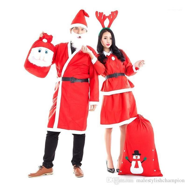 

claus cosplay costume winter party clothes christmas cosplay costume designer santa, Black;red