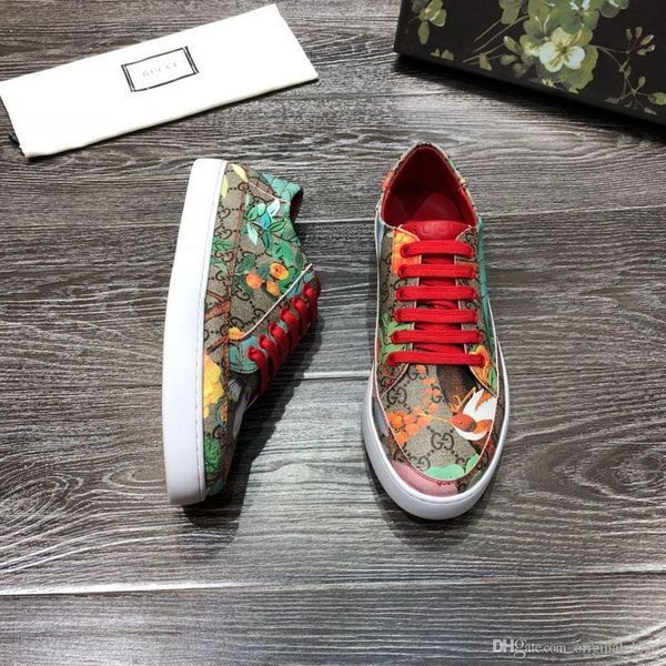 

luxury men casual leather walking sneaker running shoes sports sneakers with box 34 33, Black