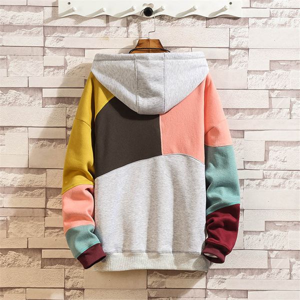 

couples hoodie casual streetwear patchwork coat sweatshirts hop hip hoodies harajuku long with men print 50wy133 vmxpf, Black