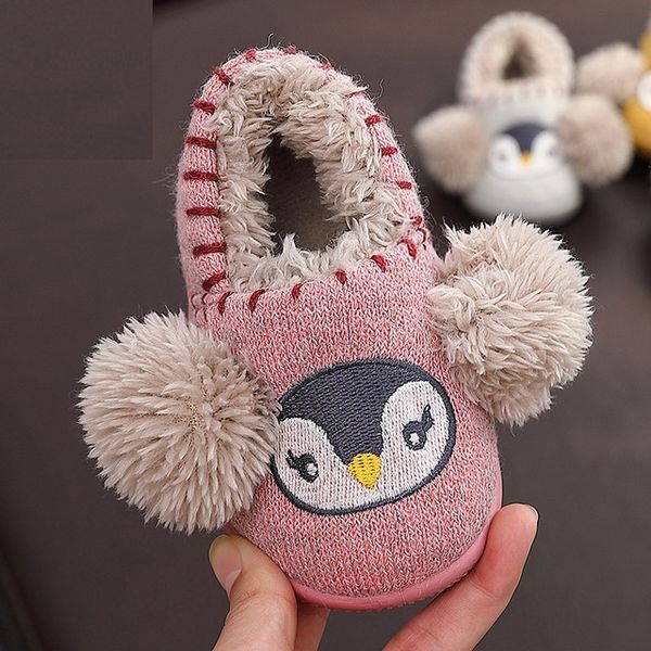 

winter unicorn slippers kids toddler girl flip flop baby boys fur slides cotton indoor shoes warm fluffy house children slipper, Black;grey