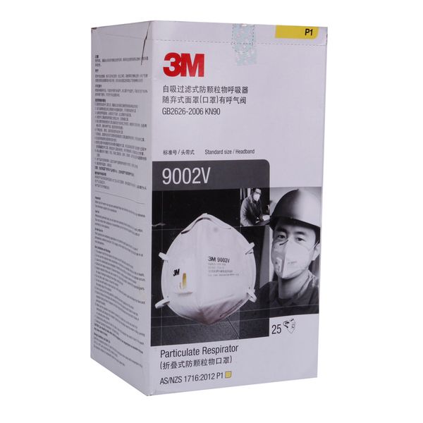 

3m n95 mask protect with breathing valve kn90 9001v 9002v face mask mouth cover filter dustproof protective mask have in stock fast by dhl