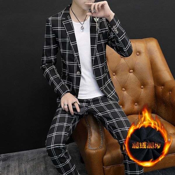 

досуг костюм мужской костюм англия ветер мужчины молодежь slim fit один комплект тренд пальто красивый положительный пакет, White;black