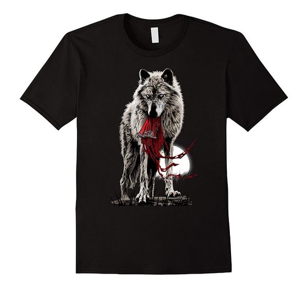 

men's t-shirts 2021 summer tee shirt grey wolf and red scarf t-shirt cool, White;black