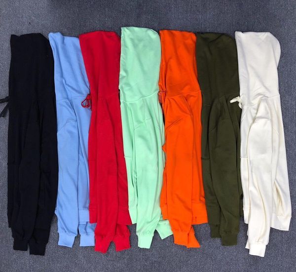 

19fw fashion hooded sweatshirts stitching armband terry fabric solid color casual couple women mens designer hoodies hfxhwy085, Black