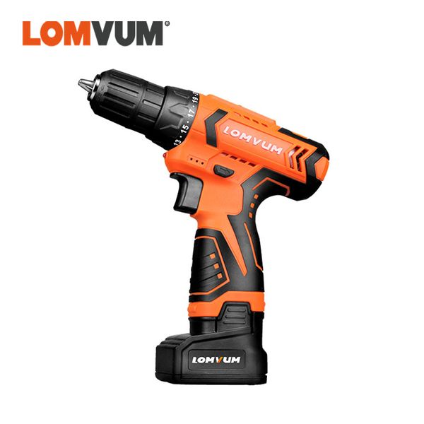 

lomvum cordless screwdriver drill 16.8v power tool cordless drilling machine lithium battery electric screwdriver torque drill