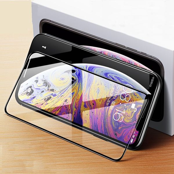 

5D холодной Carving экран протектор Закаленное стекло для iPhone Xs Max X 11 ХГ 8 7 Plus Полное покрытие Защитное стекло для iPhone