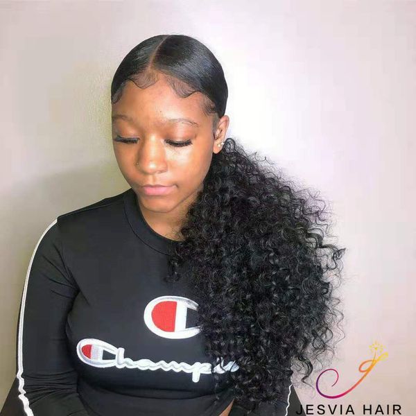

human hair ponytail hairpieces clip in short high afro kinky curly human hair 120g drawstring ponytail hair extension for black women
