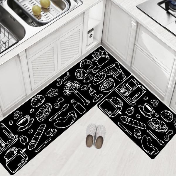 2019 Quality Kitchen Carpets Pvc Leather Floor Mats Large Floor