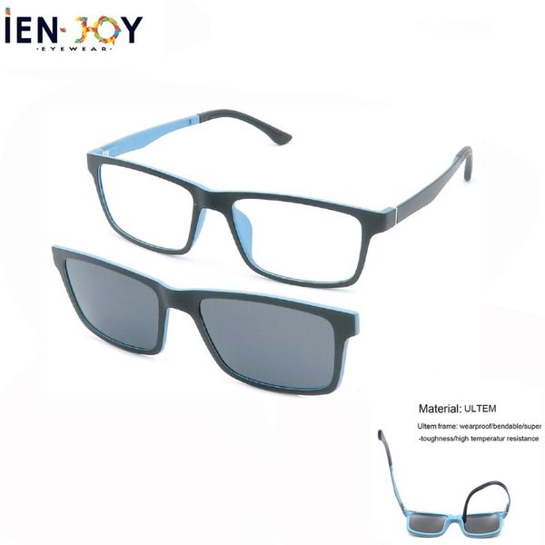 

ienjoy clip on optical frame polarized sunglasses ultem glasses men sunglasses blue light blocking glasses women optical, Black