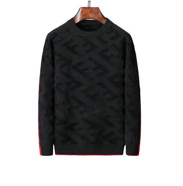 

Autumn and winter weater ca ual luxury jumper warm fa hion wool o neck pull pullover de igner weater a ian ize m 3xl, Black