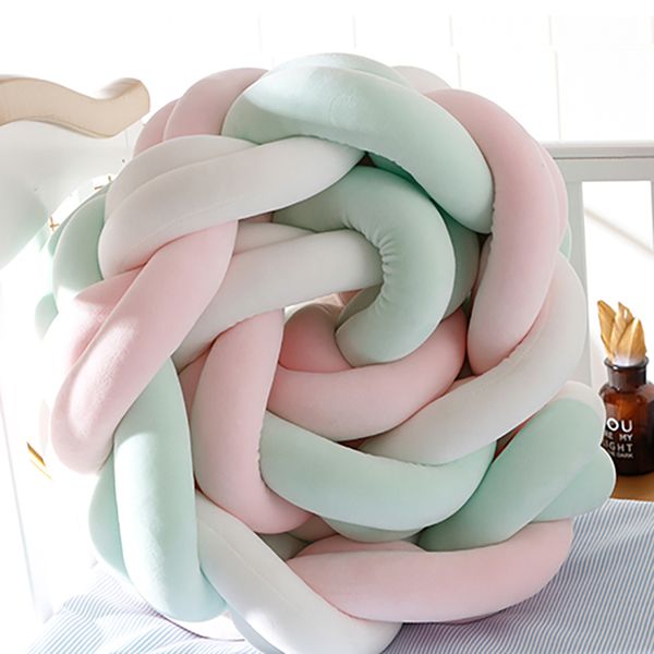 

newborn baby crib fashion cushion bumpers weaving three shares safety protection bumpers cushions for baby cradle 300cm yyj001