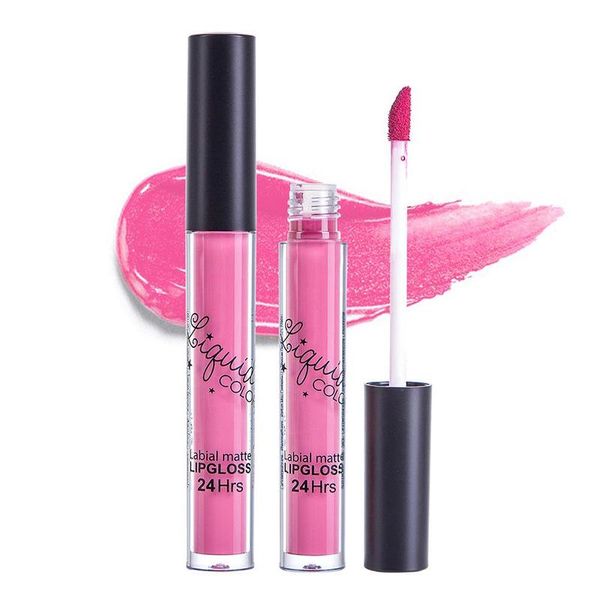 

12 colors lipstick makeup waterproof pigmented lip stick round tube cosmetic for lips