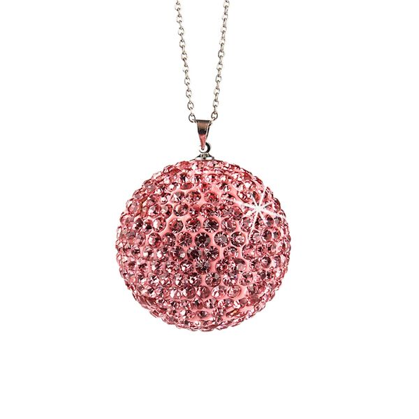 

crystal ball 1.37 inch fashion car rear view mirror charm key ring car pendant decor lucky safety hanging ornament gift for