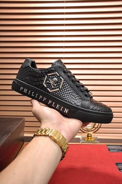 

2019 designer mens luxury shoes trainers sneakers philipp plein pp 2020 men's casual shoes 38-45 0022050724, Blue