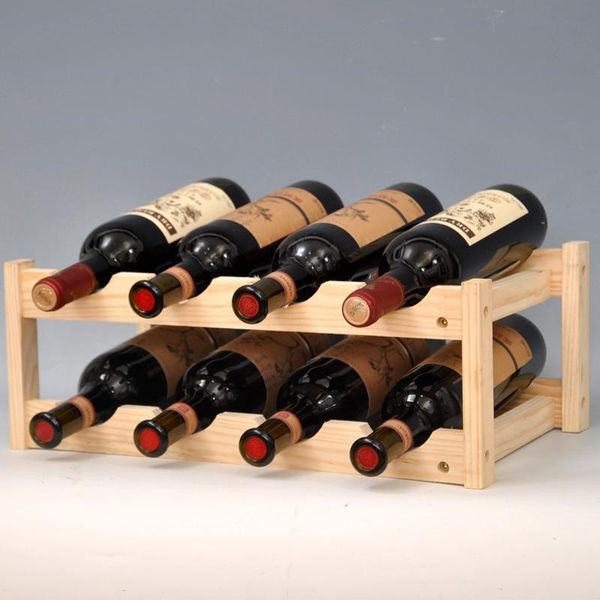 

solid wood home wine rack decoration creative restaurant wine cabinet bottle storage rack lw0313542