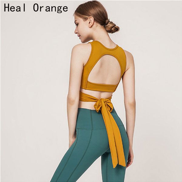

yoga women sport bra with pad lace tie winding gym sportswear vest fitness woman clothing quick dry yoga tank top