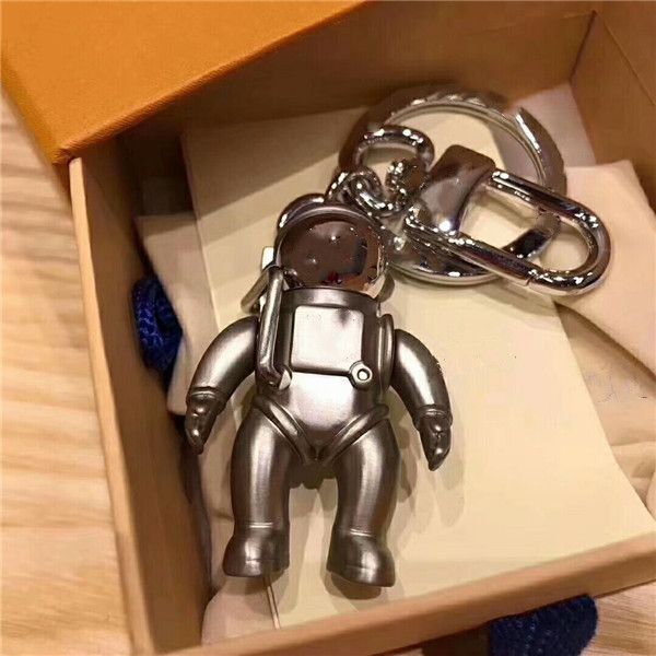 

new fashion alloy key chain latest astronaut fashion designer car key chain fashion lady bag pendant with box